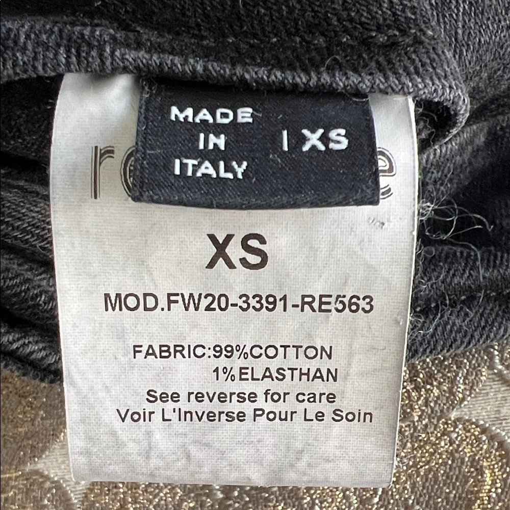 Retrofete Black Button Front Denim Mini Skirt XS NWOT - Picture 7 of 9